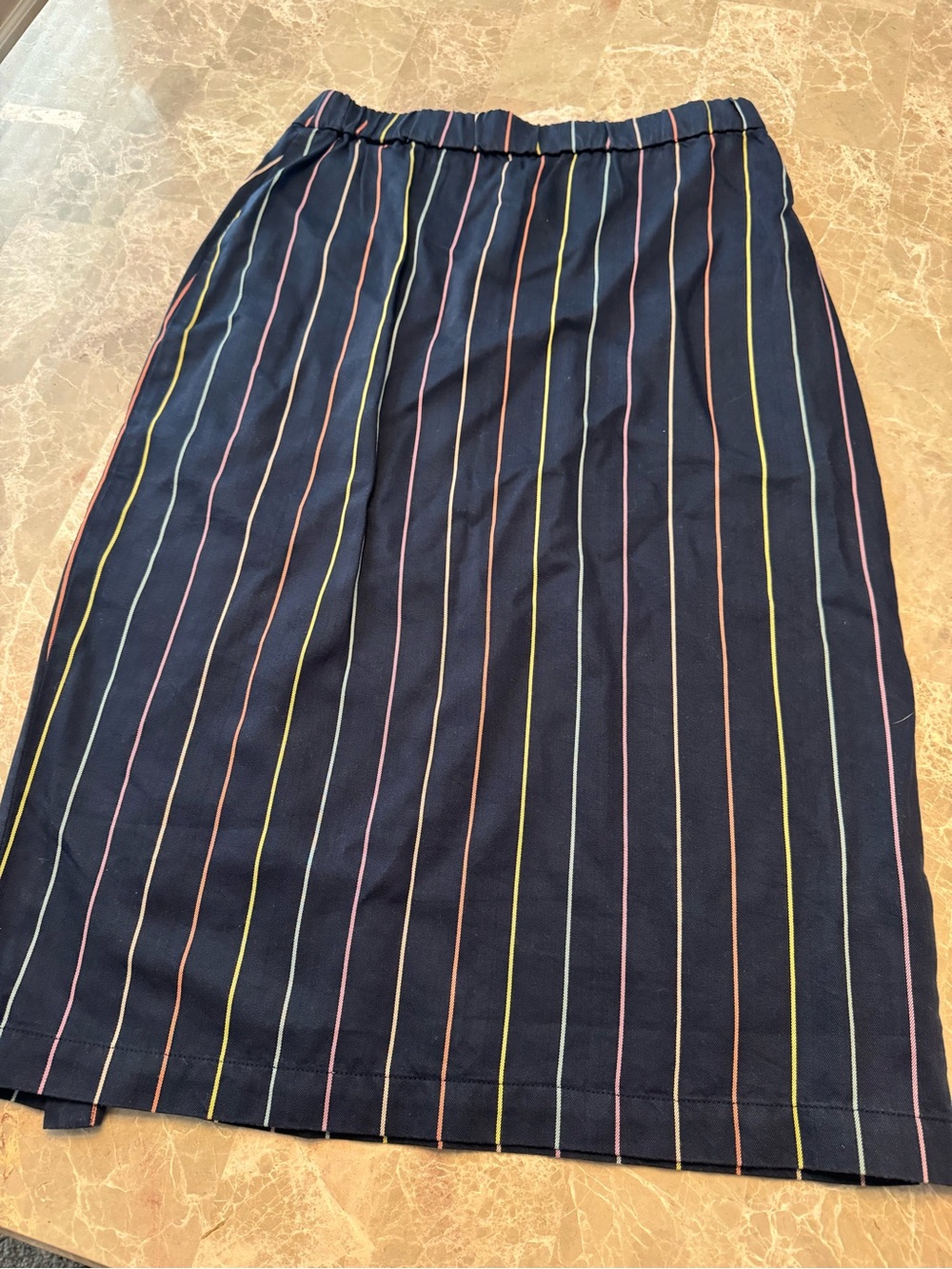 Marine Layer Button Up Striped Midi Skirt  Small - Picture 6 of 10